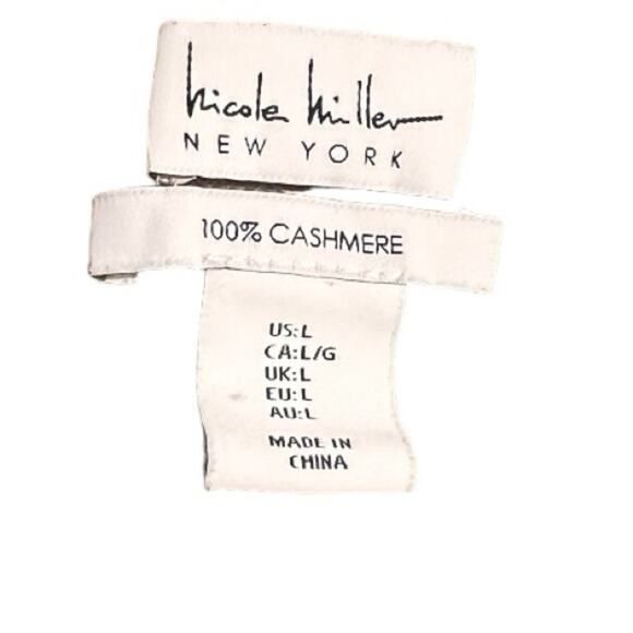 Nicole Miller Tan Cashmere Open Cardigan/Waterfall Sweater - Large - Picture 5 of 5